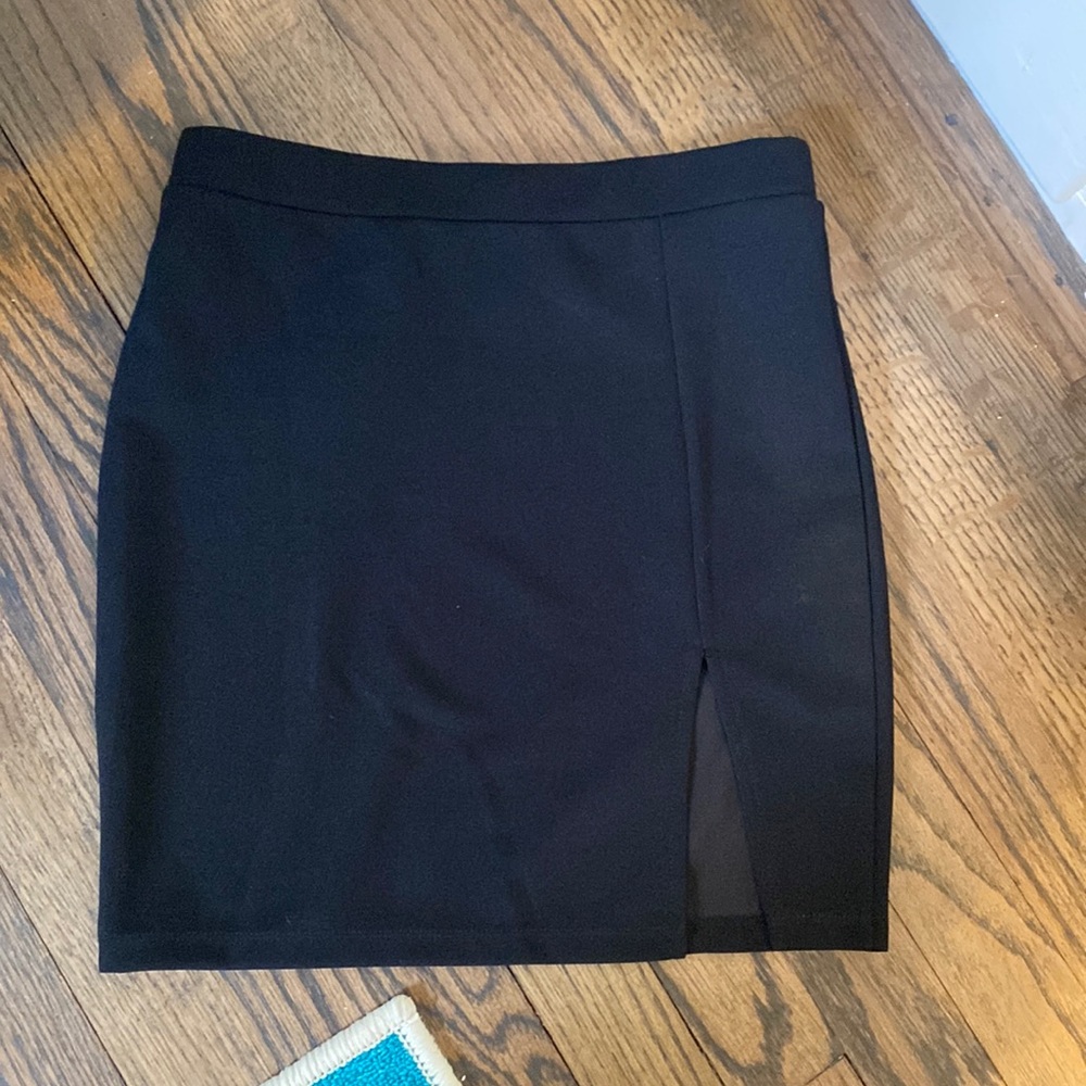 SHEIN black mini skirt